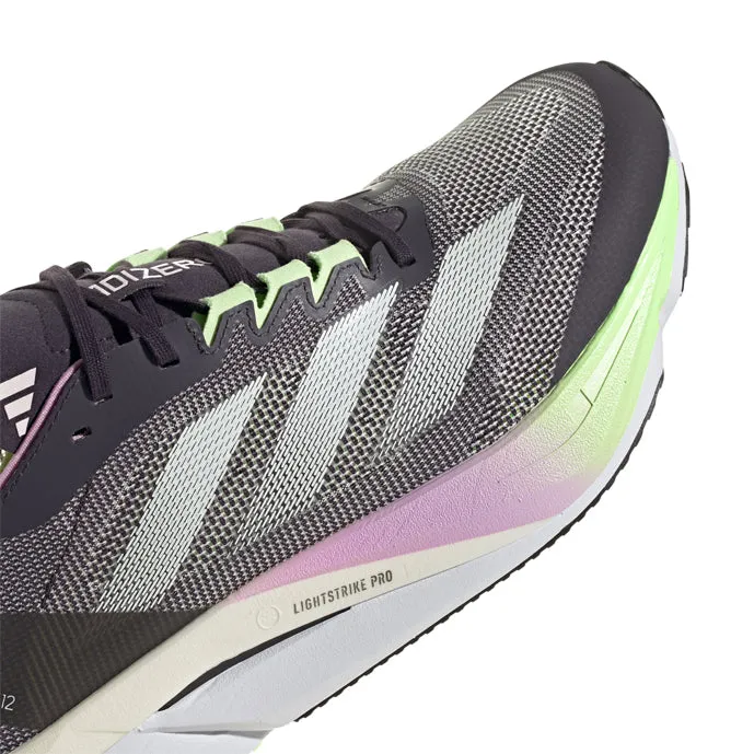 Adidas Adizero Boston 12 Men's Aurora Black/Zero Metallic/Green Spark