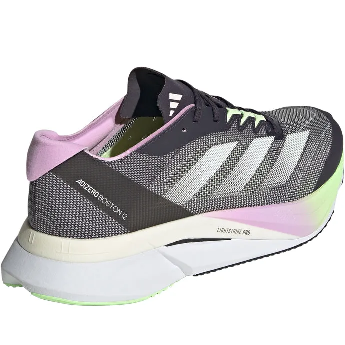 Adidas Adizero Boston 12 Men's Aurora Black/Zero Metallic/Green Spark
