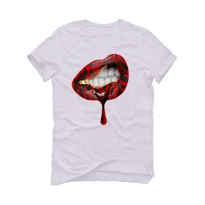 Air Jordan 3 Denim ‘Fire Red’ 2020 White T-Shirt (lips unsealed)
