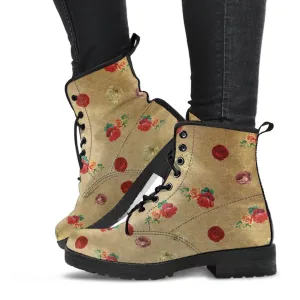 Combat Boots - Vintage Style Country | Boho Shoes, Handmade Lace Up Boots, Vegan Leather Lace Up Boots Women, Women's Boots