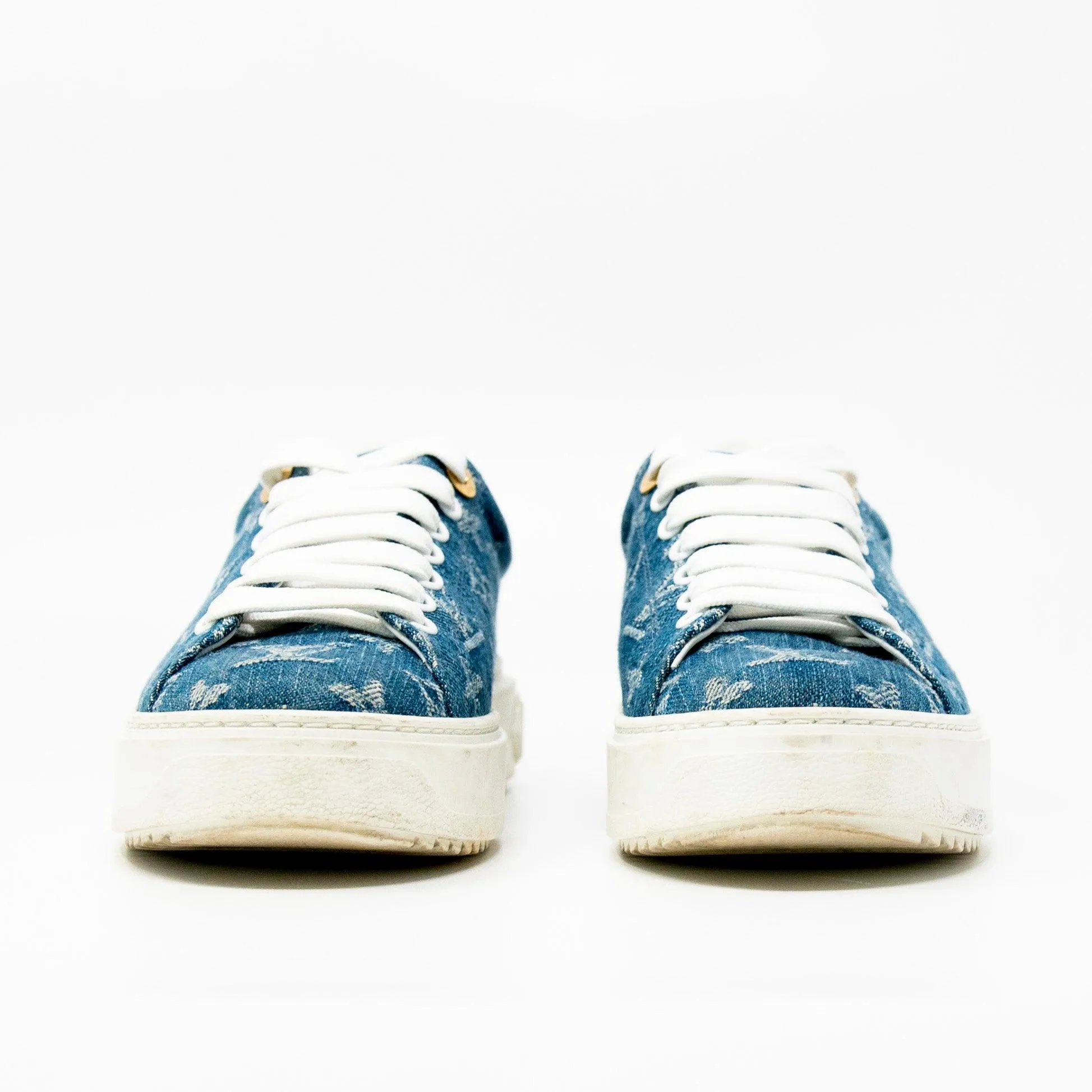 Louis Vuitton Denim Timeout Sneakers 35.5