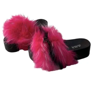 Platform Fur Sandals