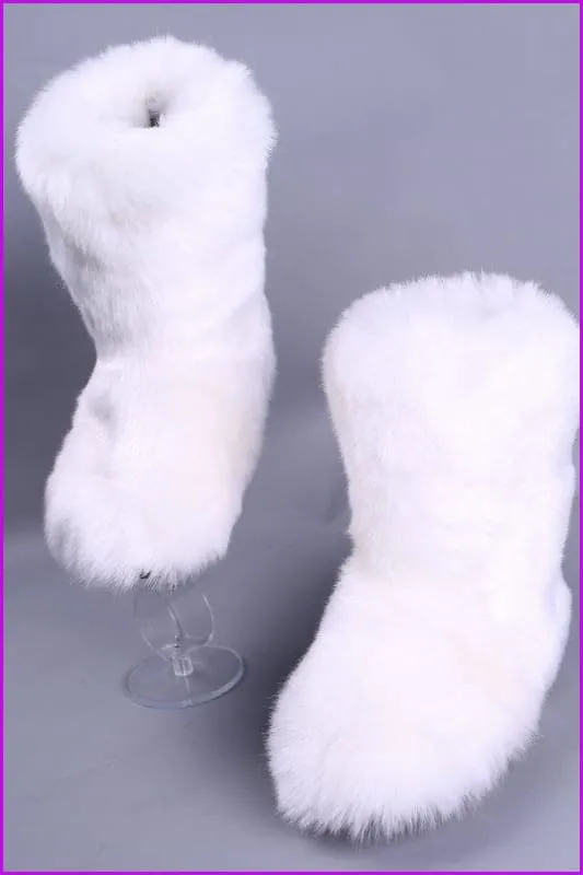 [Pre-sale] 10 Colors Faux Fur Winter Boots F193