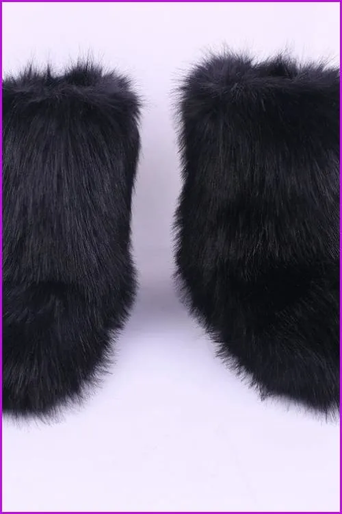 [Pre-sale] 10 Colors Faux Fur Winter Boots F193