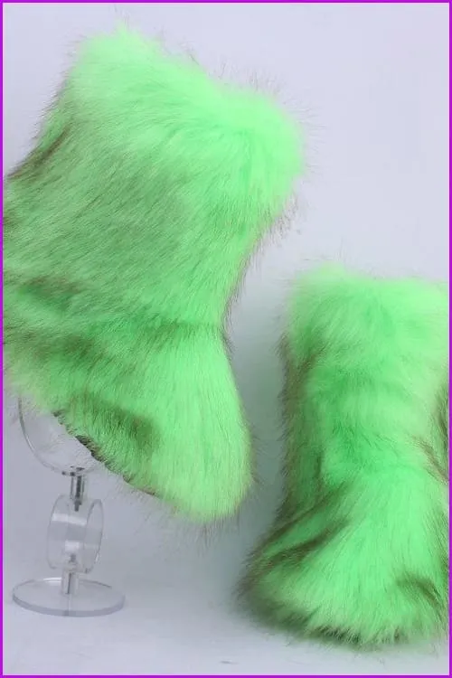 [Pre-sale] 10 Colors Faux Fur Winter Boots F193