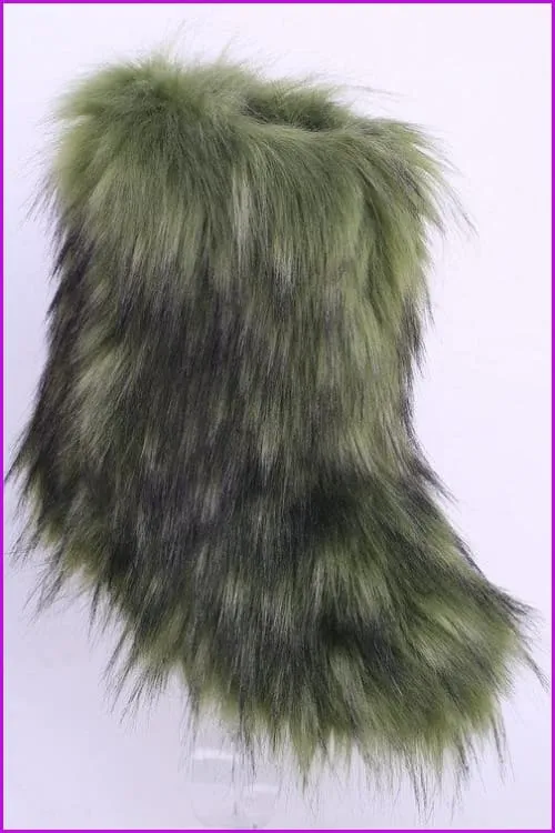 [Pre-sale] 10 Colors Faux Fur Winter Boots F193