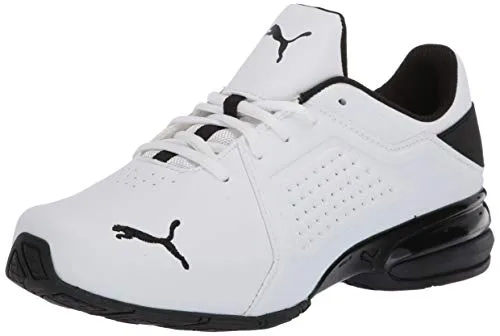 PUMA Viz Runner Graphic Wide Men's Training Shoes in White Black, 11