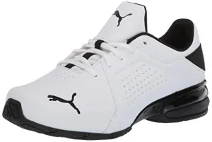 PUMA Viz Runner Graphic Wide Men's Training Shoes in White Black, 11