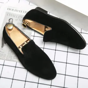 Suede Classic Loafers Dress Shoes