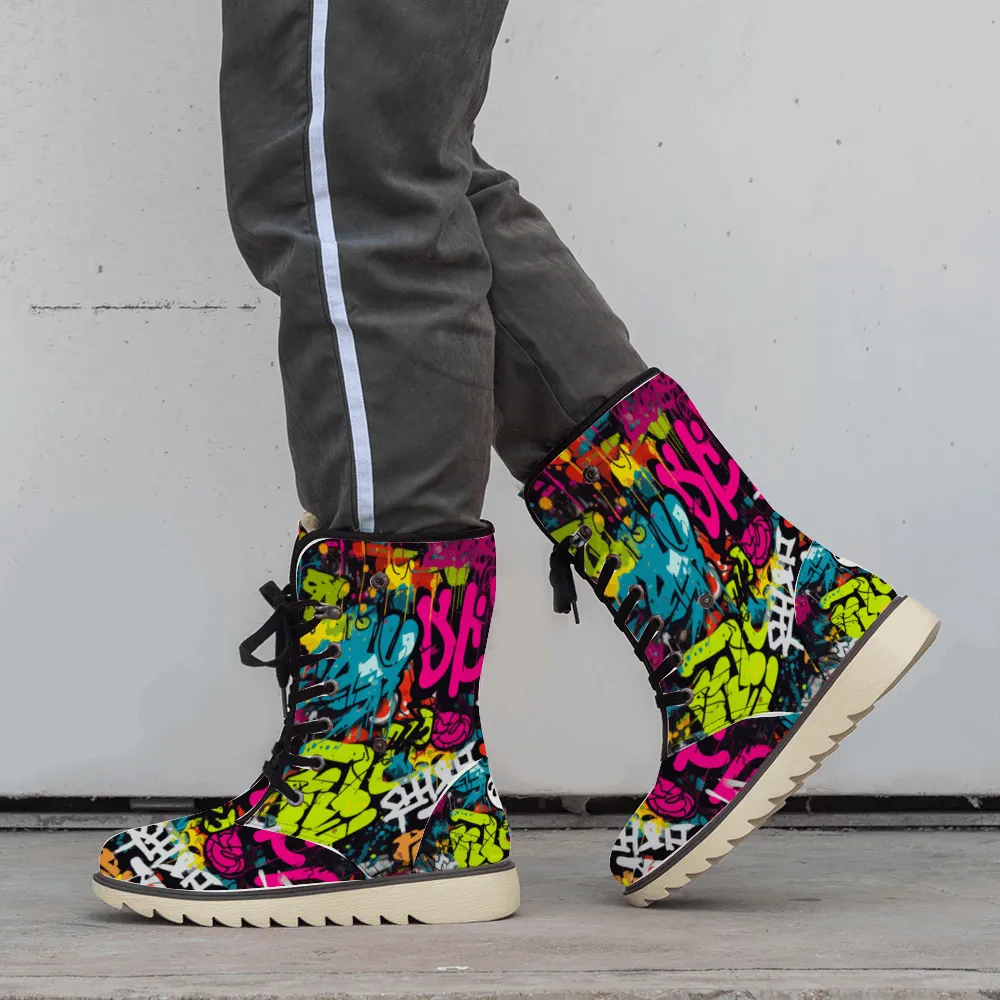 Treadz Unisex Winter Boots - Street Art