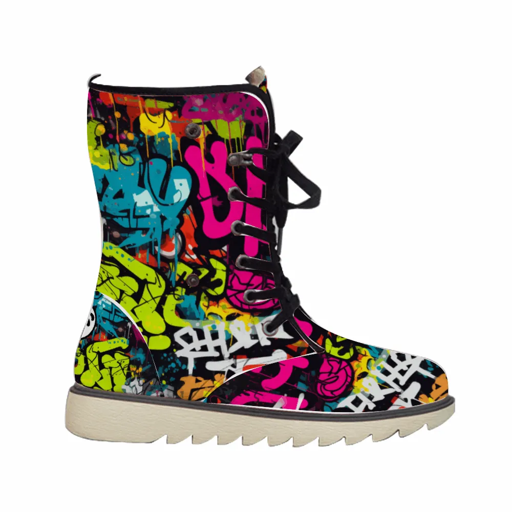 Treadz Unisex Winter Boots - Street Art