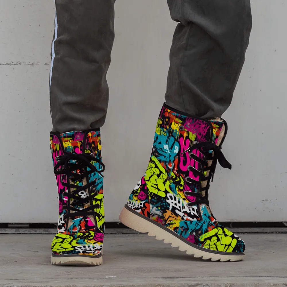 Treadz Unisex Winter Boots - Street Art