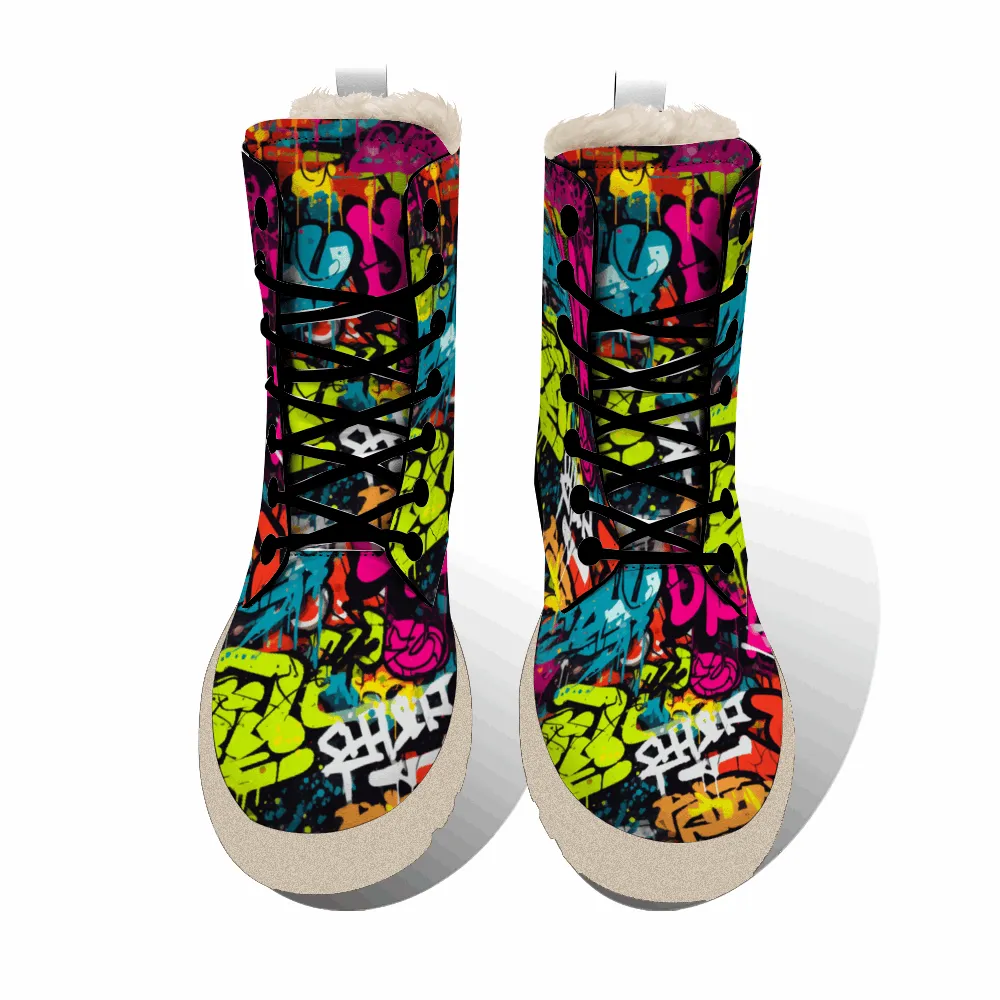 Treadz Unisex Winter Boots - Street Art