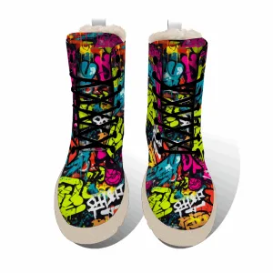 Treadz Unisex Winter Boots - Street Art