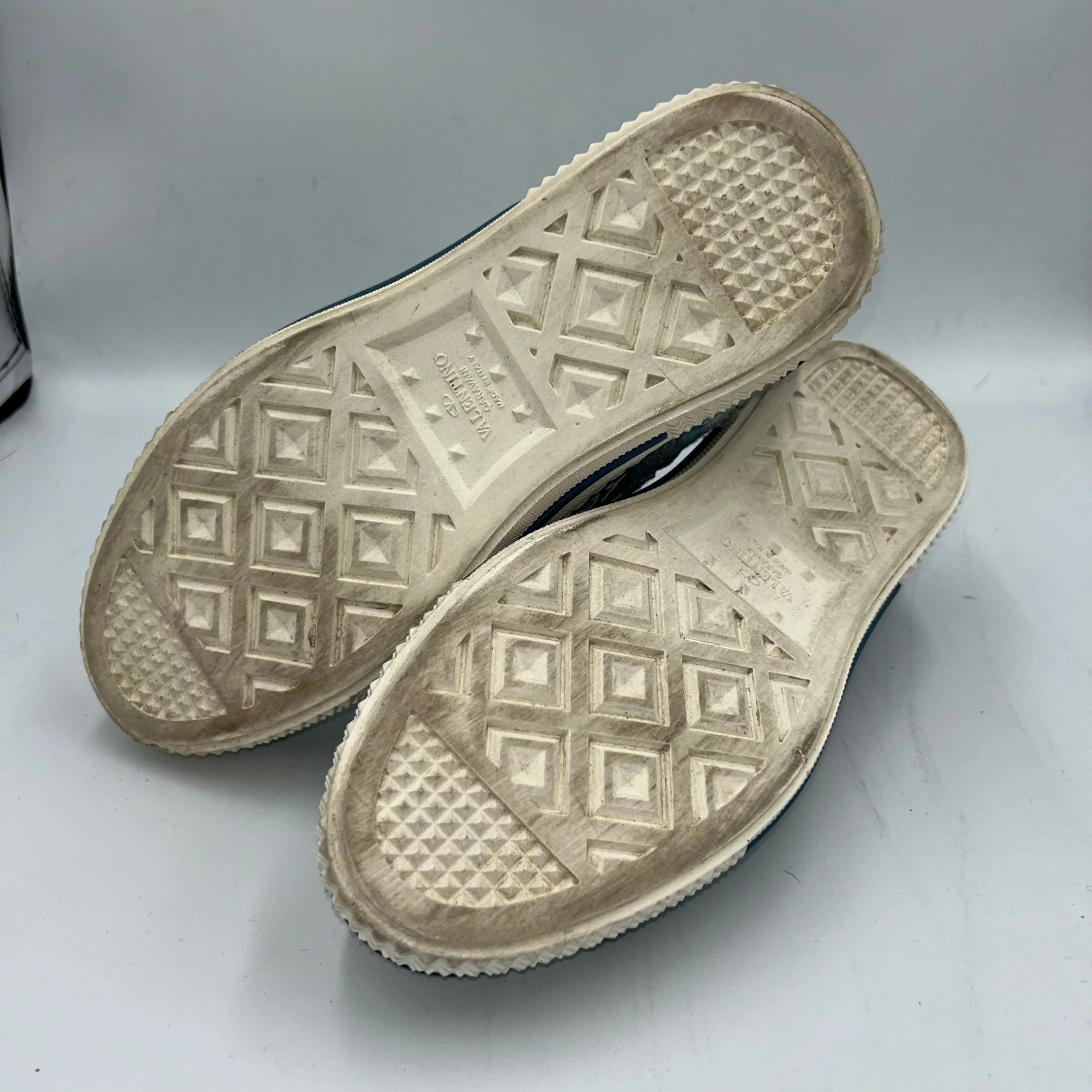 Valentino Denim Appliqued Butterfly Trainers 38