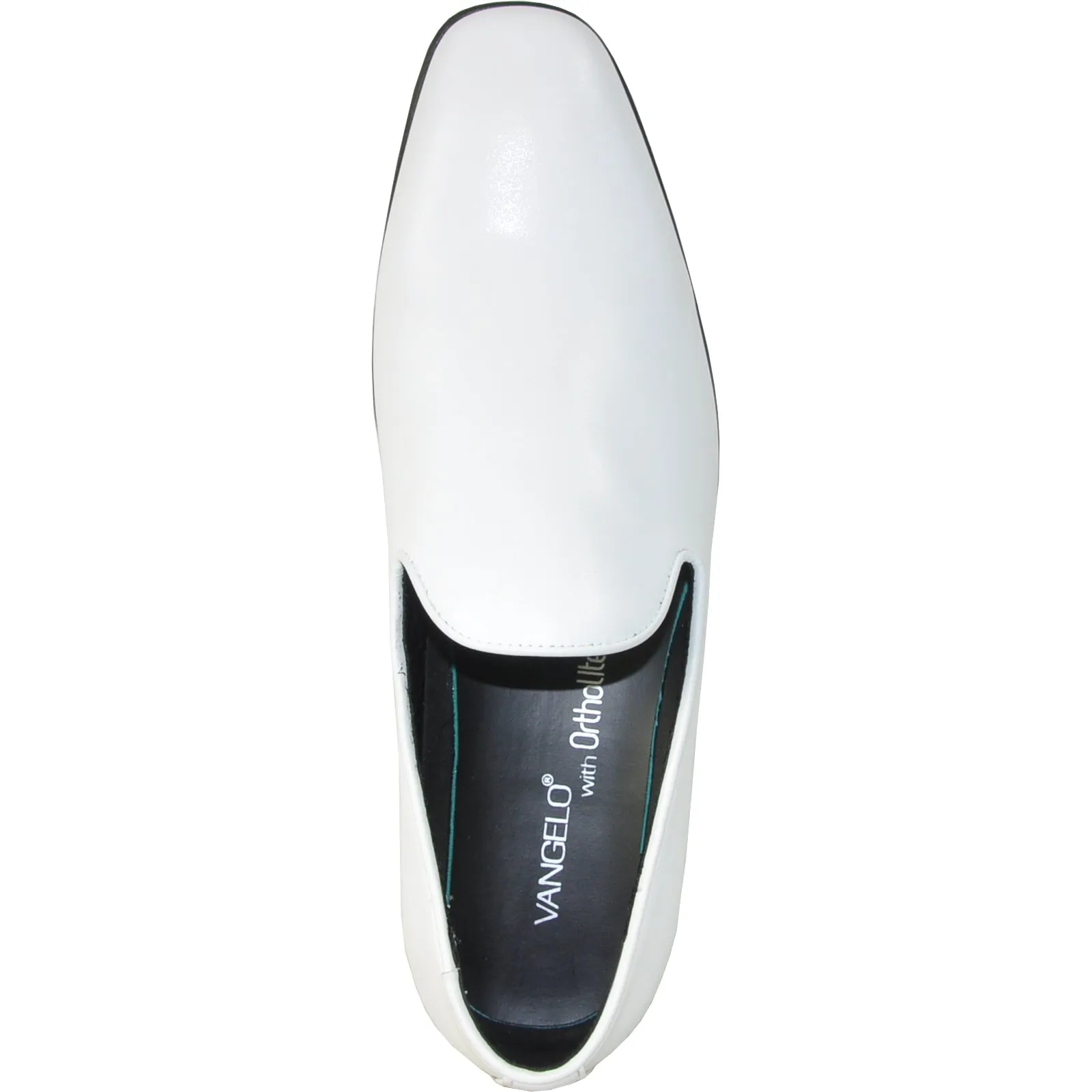 VANGELO Men Dress Shoe VALLO-3 Loafer Formal Tuxedo for Prom & Wedding White Matte - Wide Width Available - Ortholite Insole