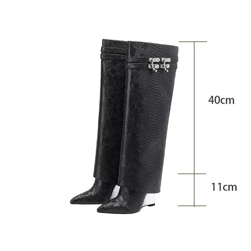 Veltique Croc Wedding Boots