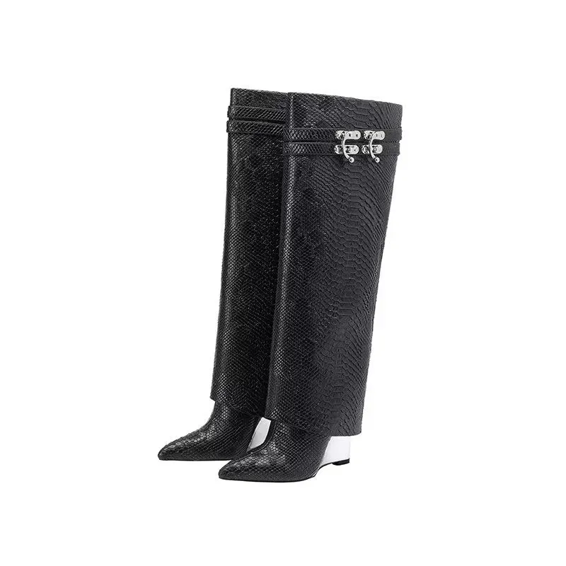 Veltique Croc Wedding Boots