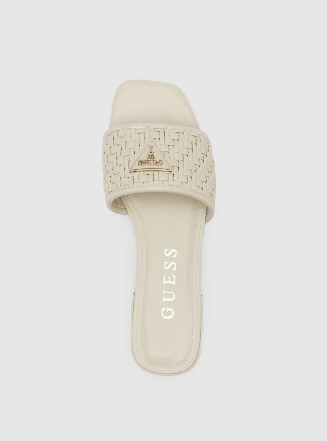 White Tamsey Slide Sandals