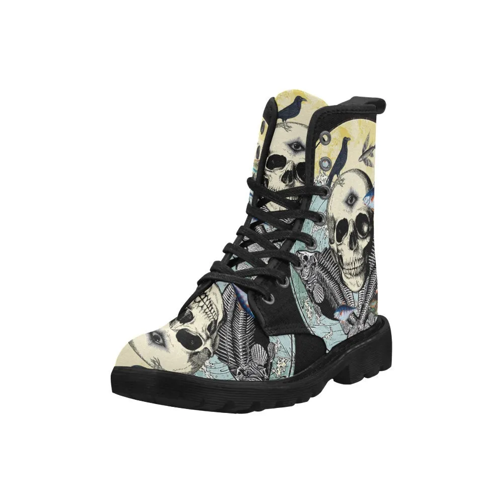 Witchcraft Unisex Combat Boots,  Witchy Boots, Boots, Witchcraft, Wicca, Custom Shoes