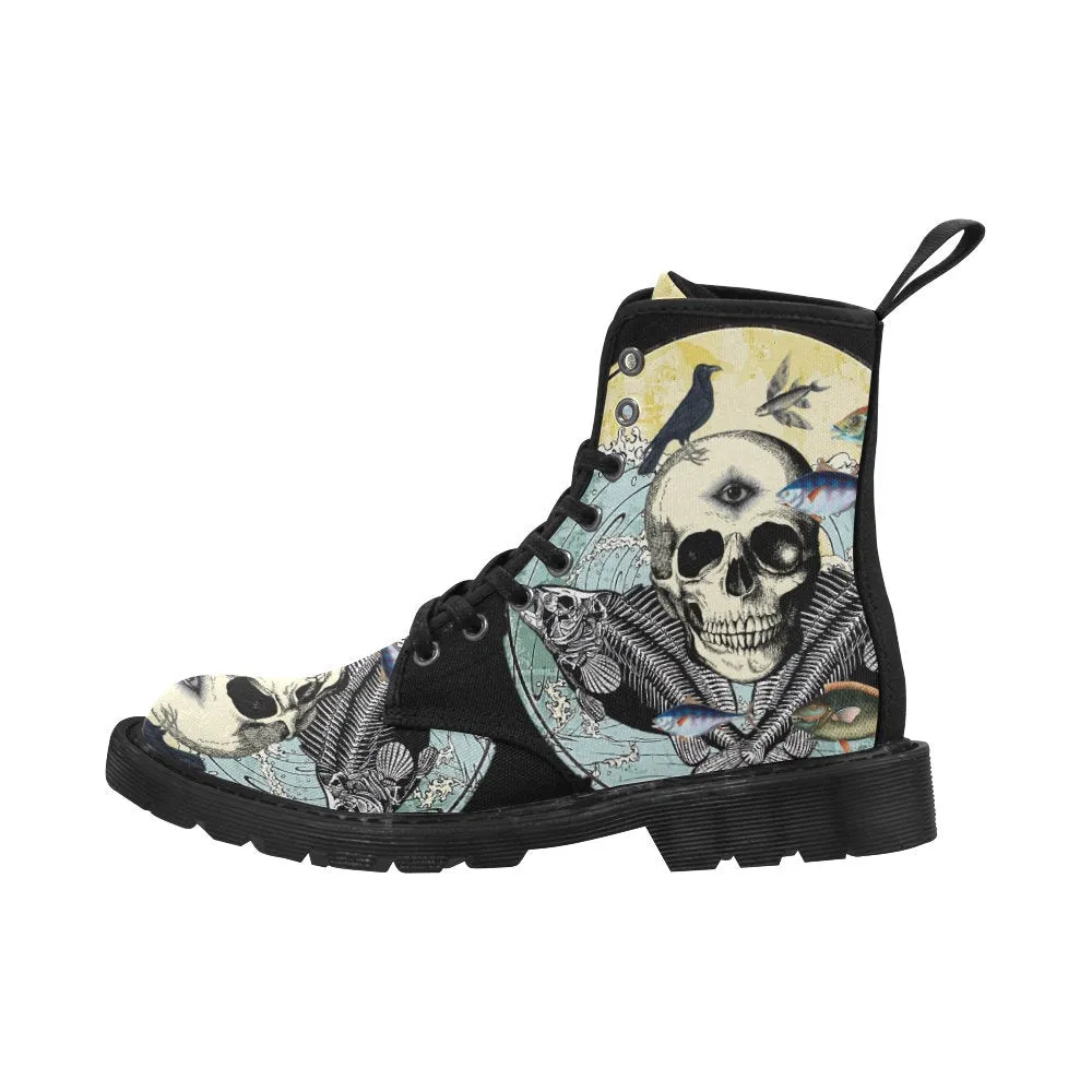 Witchcraft Unisex Combat Boots,  Witchy Boots, Boots, Witchcraft, Wicca, Custom Shoes