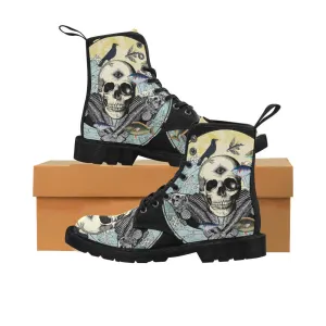 Witchcraft Unisex Combat Boots,  Witchy Boots, Boots, Witchcraft, Wicca, Custom Shoes
