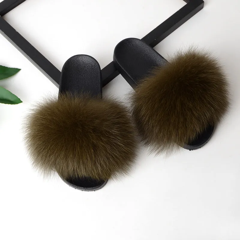 Women Home Fashion Fur Slide Sandals