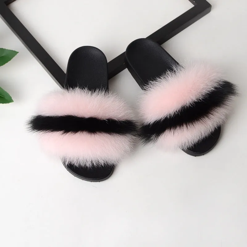 Women Home Fashion Fur Slide Sandals