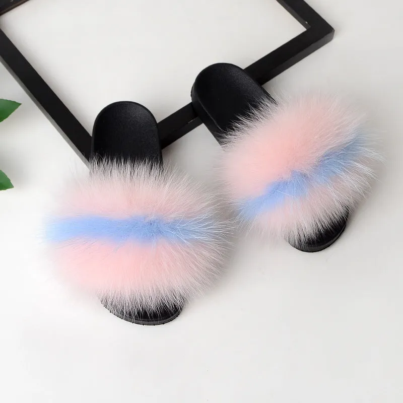 Women Home Fashion Fur Slide Sandals