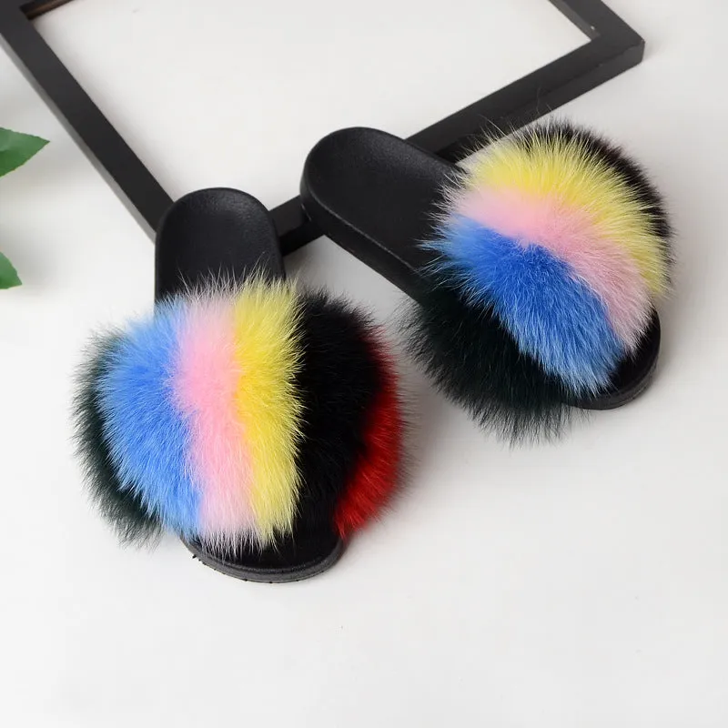 Women Home Fashion Fur Slide Sandals
