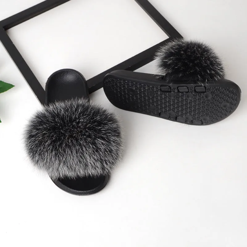 Women Home Fashion Fur Slide Sandals