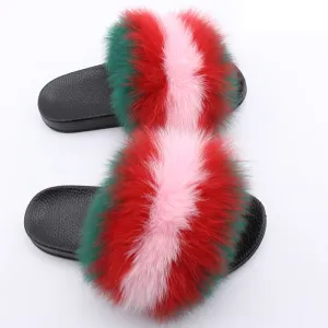 Women Summer Outdoor Beach Furry Slide