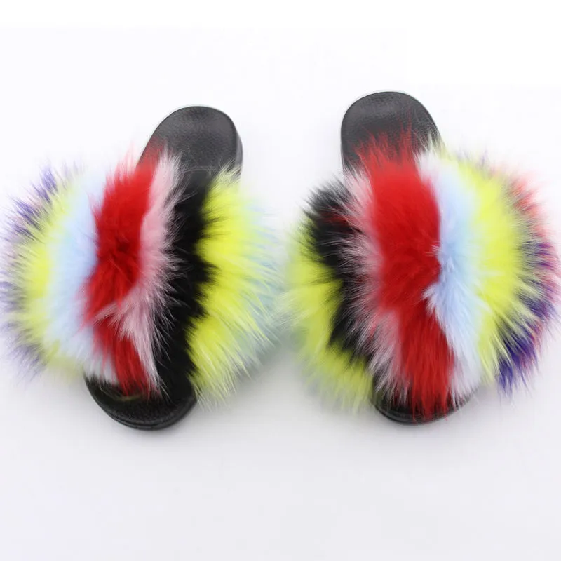 Women Summer Outdoor Beach Furry Slide