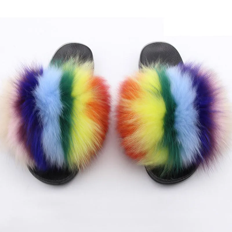 Women Summer Outdoor Beach Furry Slide