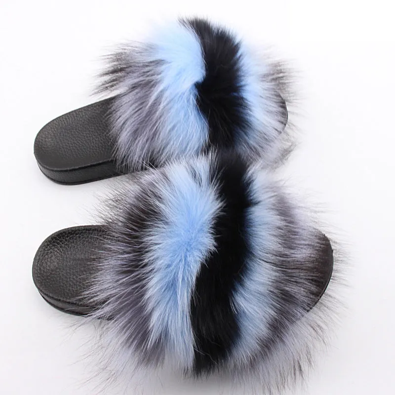 Women Summer Outdoor Beach Furry Slide