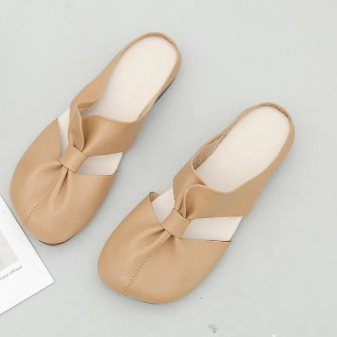 Women's cute closed toe slides soft comfy walking sandals