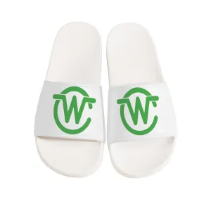 Woodcliff Lake Sandals - White & Light Green | Customized | Shoe Zero